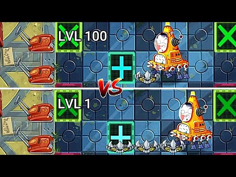 Plants Vs Zombies 2  SPIKEROCK  LVL 1 VS SPIKEROCK  LVL 100 with Robo Cone Zombies #Shorts