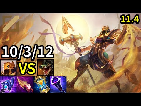Azir Mid vs Renekton - KR Challenger | Patch 11.4