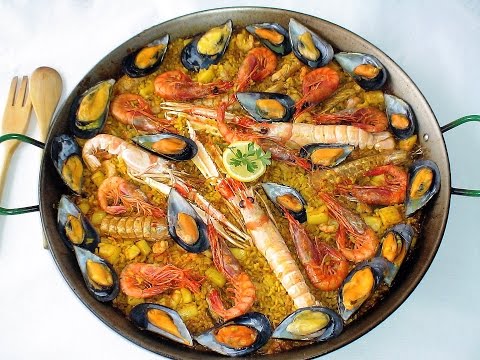 Preparar una riquísima Paella de marisco. paso a paso. Receta tipica. Loli Domínguez
