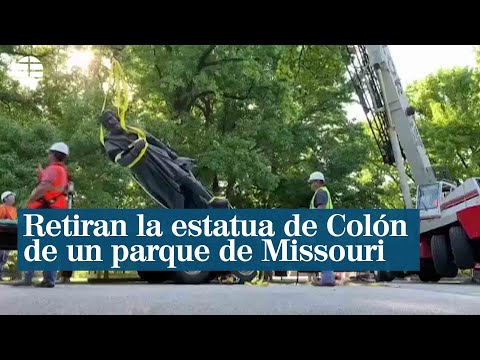 Retiran una estatua de Colón en San Luis, Missouri