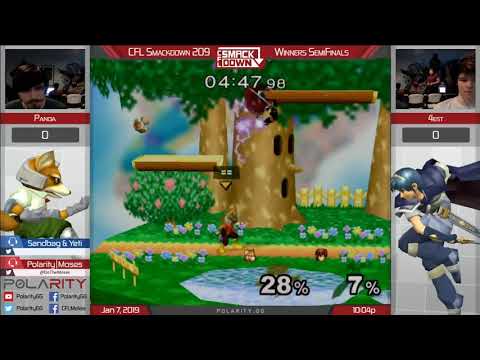 CFL Smackdown 209 Melee - Panda (Fox) vs Mr Lz (Marth) - Winners Semis