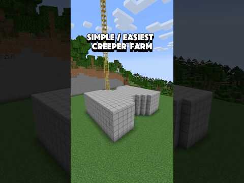 Easiest Creeper Farm In Minecraft! #minecraft #survival #minecraftfarm