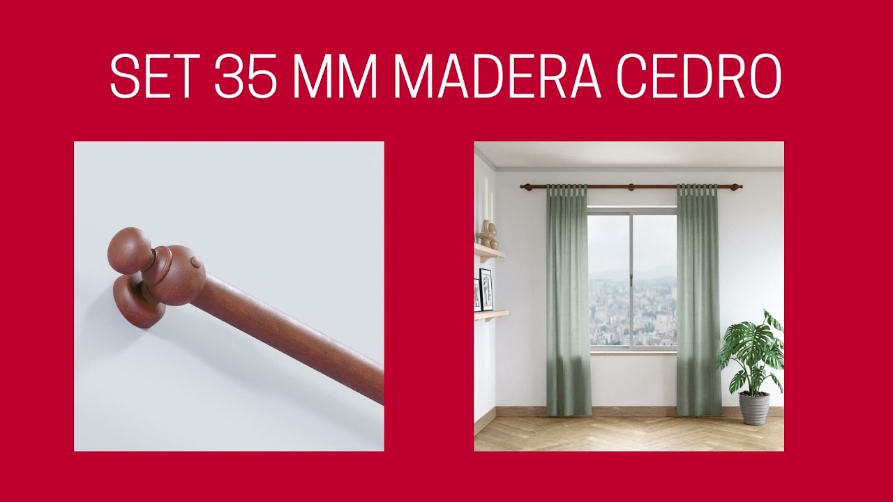 Barras de madera para cortinas