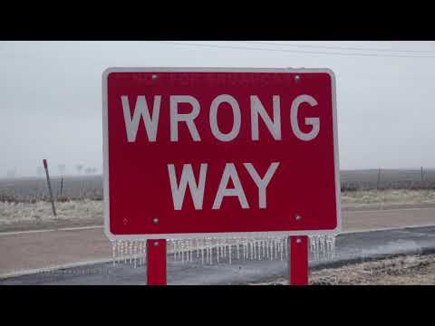 02-10-2021 Osceola, AR - Ice Storm - Signs Covered - Lines Swaying due to Ice Weight
