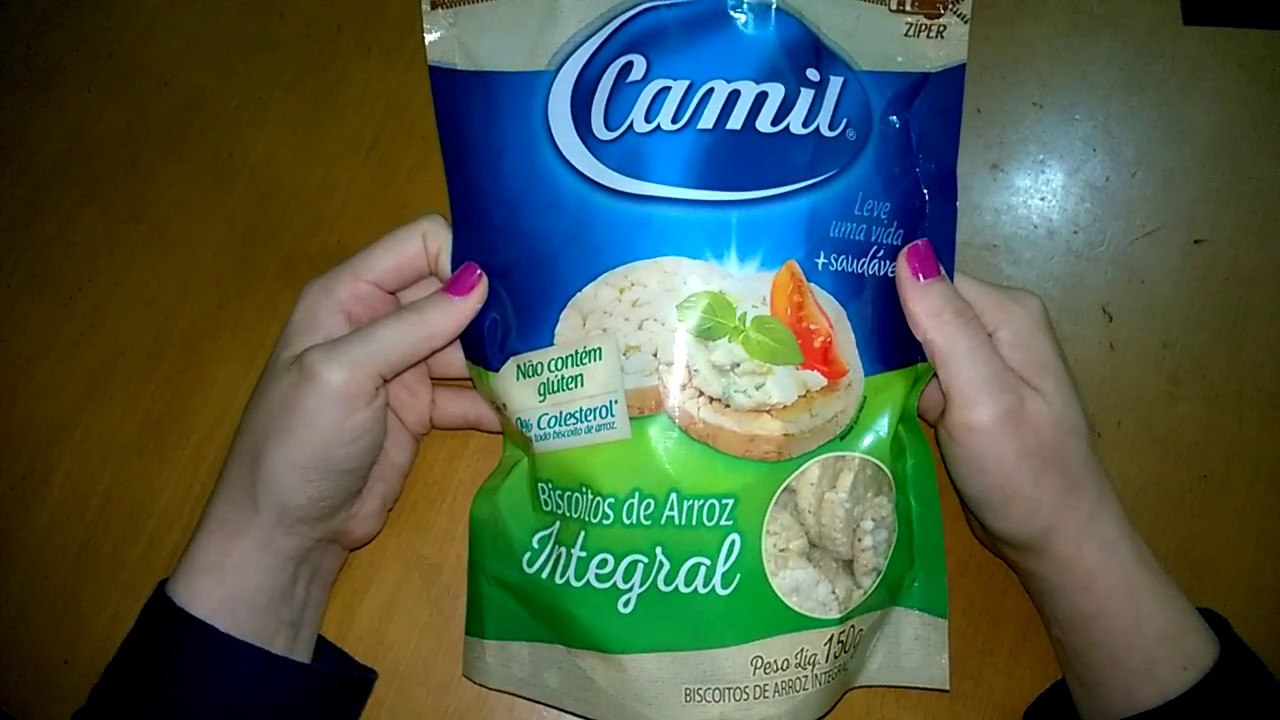 BISCOITO de ARROZ INTEGRAL CAMIL. Provei!! (bolacha SEM GLUTEN)