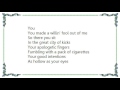 Blue Rodeo - Willin' Fool Lyrics