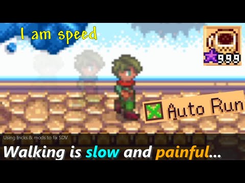 Ever thought walking in Stardew Valley is painfully slow? ─ Use these tricks & mods to run faster!