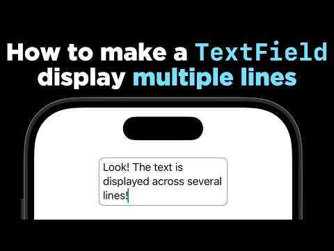 How to make a TextField display multiple lines of text (SwiftUI tutorial) thumbnail