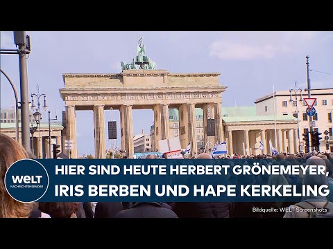 JUDENHASS: "Nie wieder ist jetzt!" Großdemo gegen Antisemitismus in Berlin – "Deutschland steht auf"