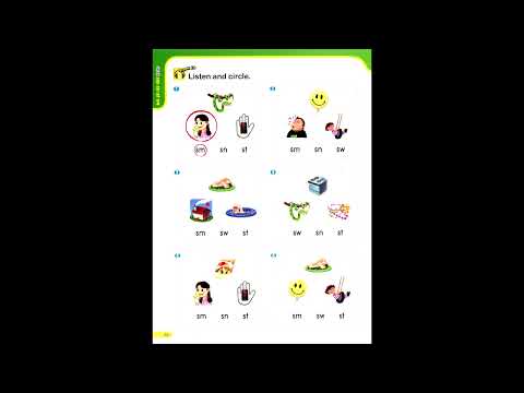 Smart Phonics 4 #phonics 4page  52  #smart  phonics4  unit5  sm   sn   st   sw