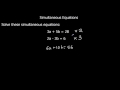 Solving Simultaneous Equations