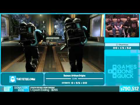 Batman: Arkham Origins (CCH DLC) by Charlitian in 38:49 - Summer Games Done Quick 2015 - Part 147