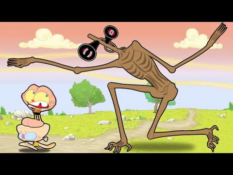 Mongo e Drongo se rendem a Siren Head - desenho animado(720P_HD)