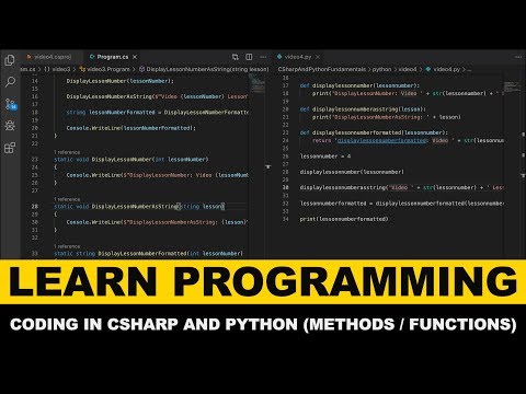 Learn Programming Fundamentals How To Declare And Use C Methods And Python Functions