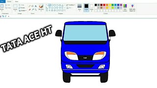 How do draw tata ace minitruck in ms paint / tata ace ht