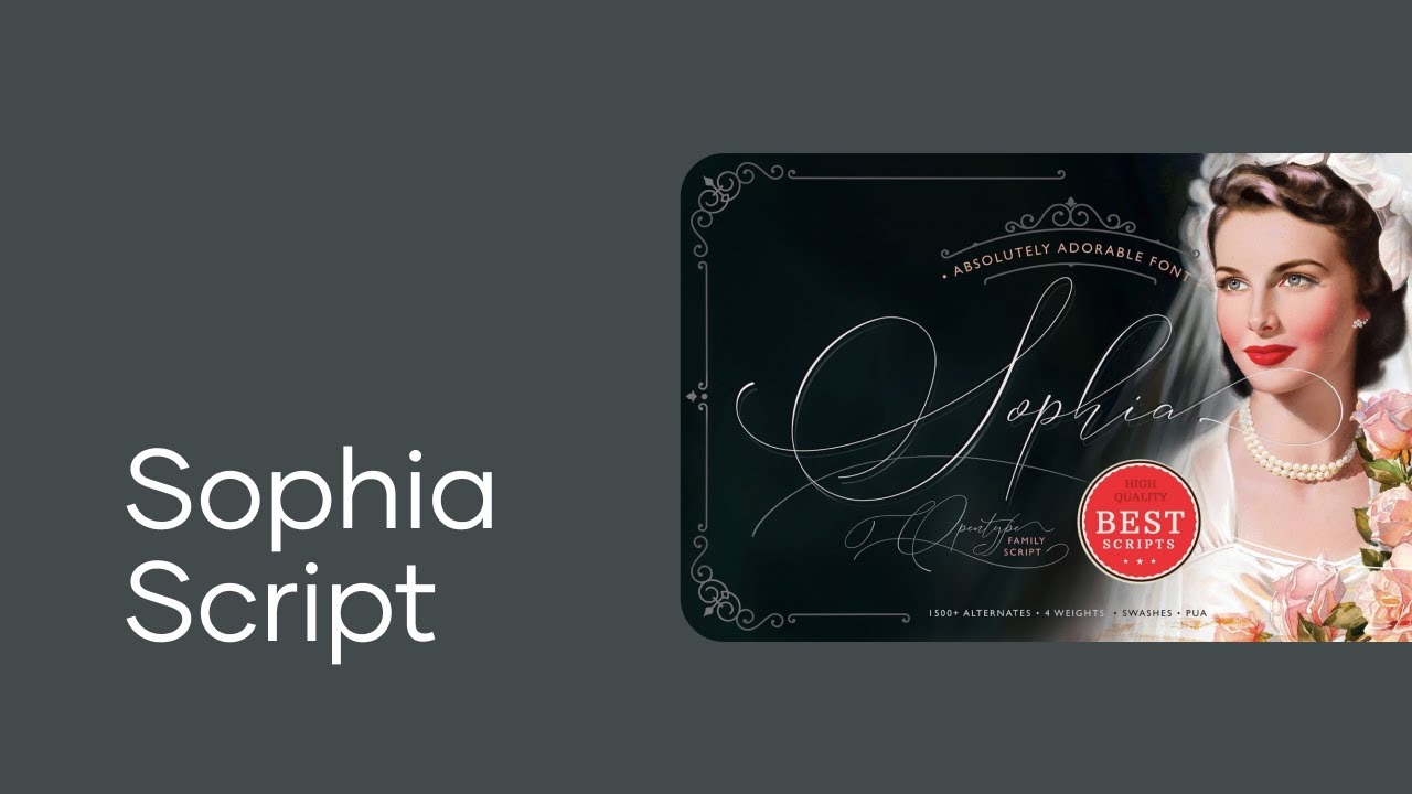 How to use alternates and swashes? Sophia script by BlessedPrint
