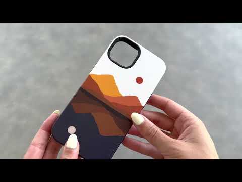 CASELY Opposites Attract | Day & Night Colorblock Mountains iPhone Case Bold + MagSafe Collection