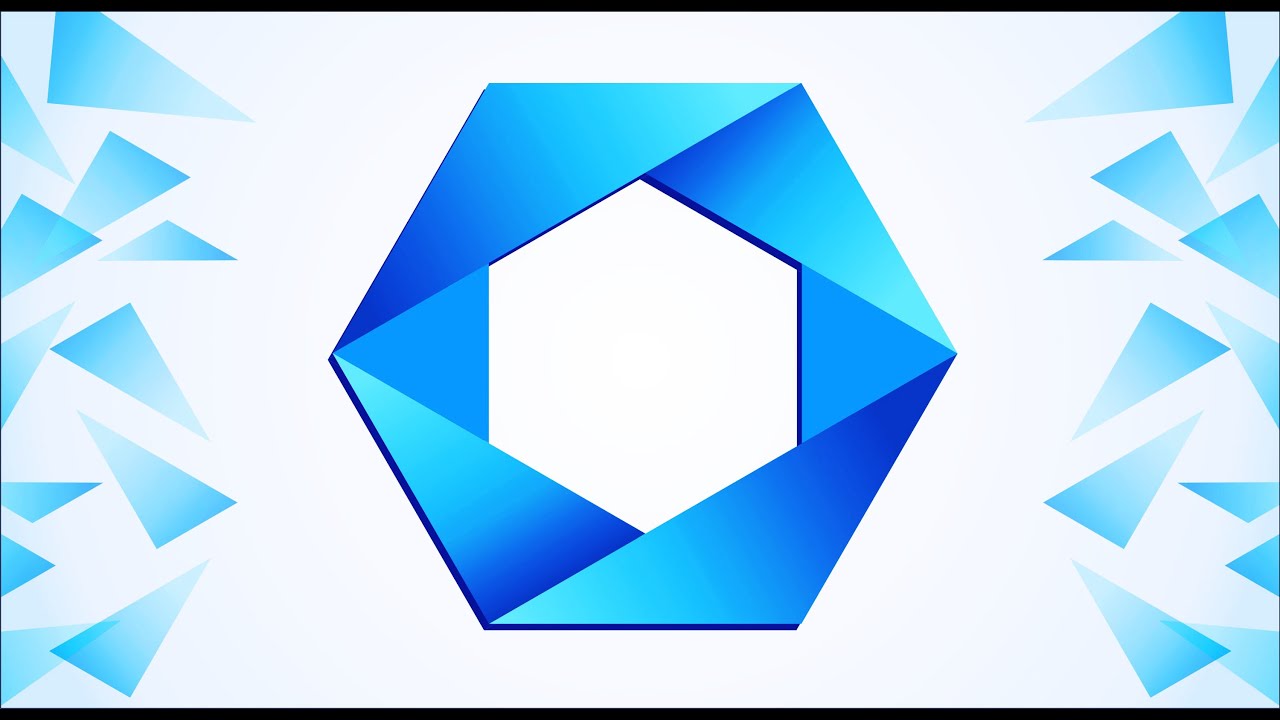 Polygon logo design in corel draw