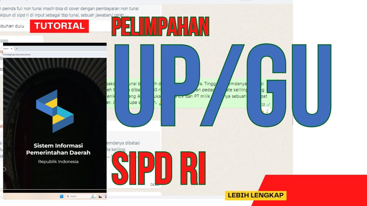 SIPD RI 2024 : CARA MEMBUAT PELIMPAHAN UP/GU DARI BP KE BPP ATAU TARIK TUNAI