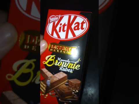 Nestle Kitkat Dessert Delight Heavenly Brownie Cubes #review #chocolate #shorts