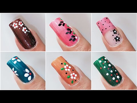 6+ Easy Nail Art designs For Beginners/ 2024 Diseños de uñas Cortas Trending Nail Art 🎨