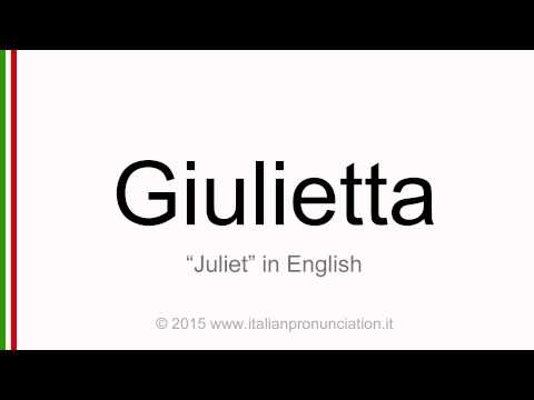 Correct Italian pronunciation of Giulietta, Juliet