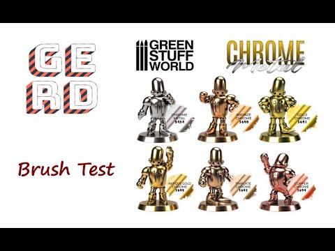 [ ::: BRUSH TEST ::: ] GREEN STUFF WORLD CHROME METAL COLOR  (003)