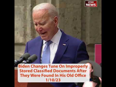 Biden Changes Tune On Improperly Stored Classified Documents After They Were Found In His Old Office