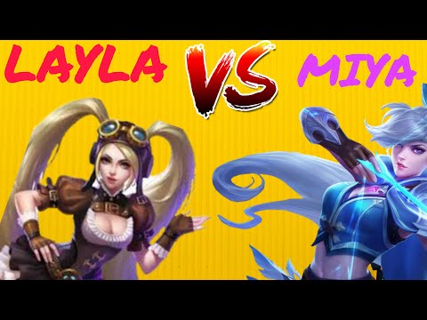 Layla VS Miya!! Who's Gonna Win? / Normal Hit Only / Full Item / Mobile Legends
