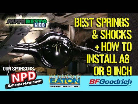 Rear leaf spring Viking shock and axle install Ford Fairlane Ranchero Wagon Episode 286 Autorestomod