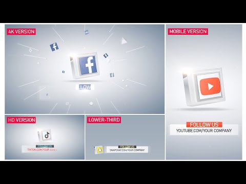 3D Social Media Logo 4K