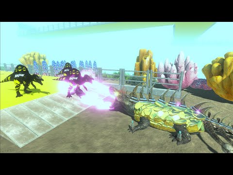 3x BATMAN SPINOSAURUS vs ASPIDOCHELONE RESCUE OCEAN ANIMALS - Animal Revolt Battle Simulator