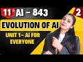 Evolution Of AI Class 11 AI 843 Unit 1 Introduction AI For Everyone