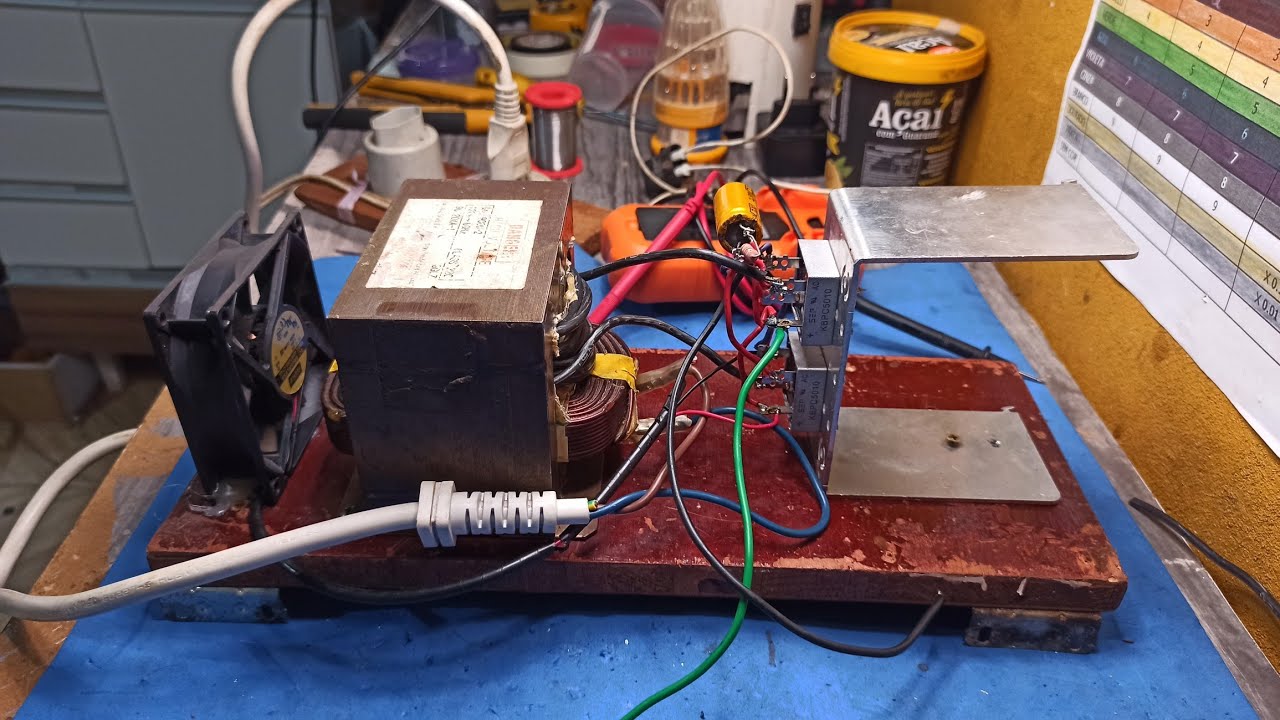 Como Fazer Fonte 12V 100A Com Transformador de Microondas - Super Poderosa Caseira