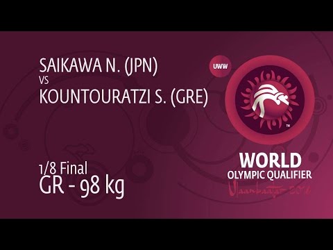 1/8 GR - 98 kg: N. SAIKAWA (JPN) df. S. KOUNTOURATZI (GRE) by TF, 11-2