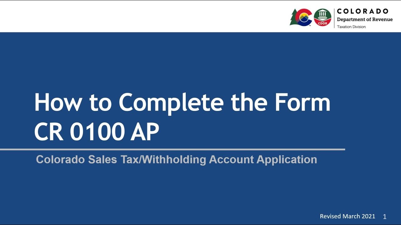 How to Apply for a Colorado Sales Tax License