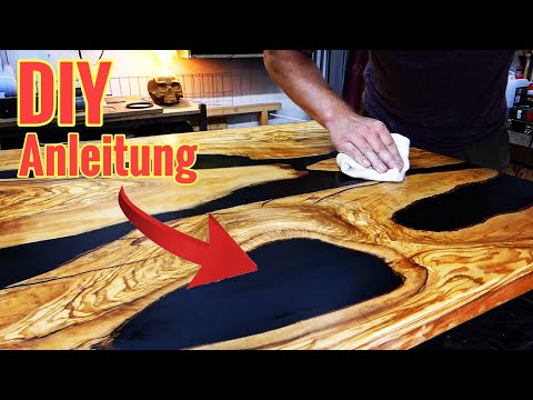 Einen Epoxidharz Tisch selber bauen / Schritt für Schritt Anleitung