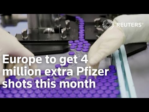 歐洲本月將多打400萬支輝瑞疫苗 (Europe to get 4 million extra Pfizer shots this month)