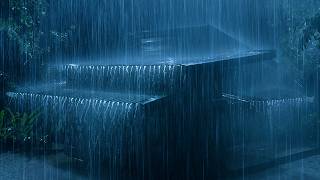 (No Ads) Relieve Stress & Fall Asleep Fast with Heavy Rain & Thunder on Metal Roof at Night