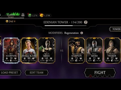 Edenian Tower Fight 134 Auto Gameplay - Mortal Kombat 11