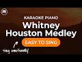 Whitney Houston Medley HD Piano Karaoke With Lyrics