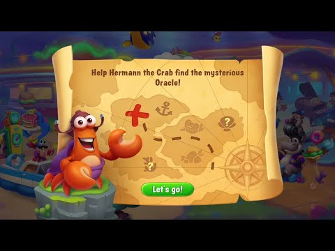 @Fishdom Help Hermann the Crab Find Mysterious Oracle, Stage 1 Finished