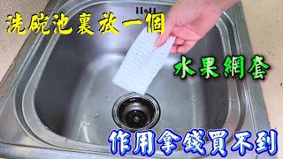 Put a Foam Fruit Net in Your Sink! The Result is Mind-Blowing 😱 (Save Hundreds!)