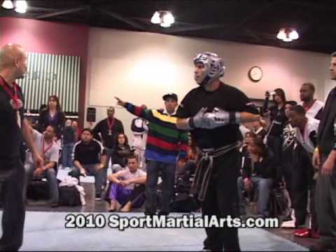 Jack Felton v Mike Pombeiro - Men's team sparring - 2010 Compete Nationals