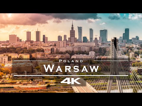Warsaw, Poland 🇵🇱 - by drone [4K]