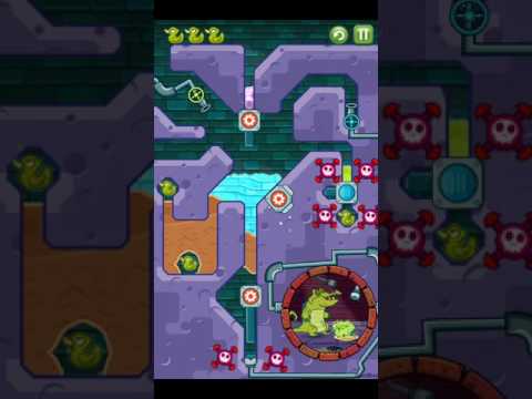 "Where's My Water?" "Cranky" walkthrough level C1-20 "Pollution Solution", longplay, all ducks
