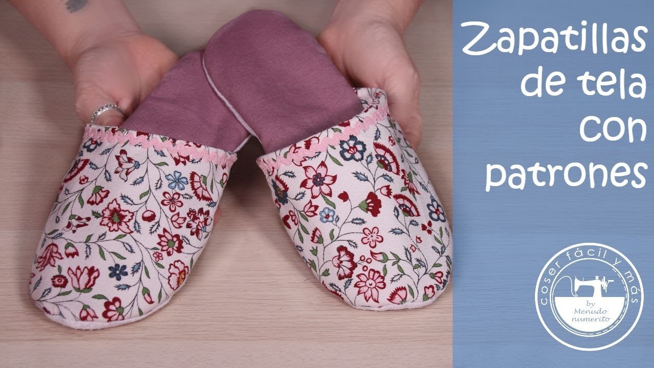 Watch Zapatillas de tela para casa (con patrón) Now Zapatillas de tela para casa (con patrón)