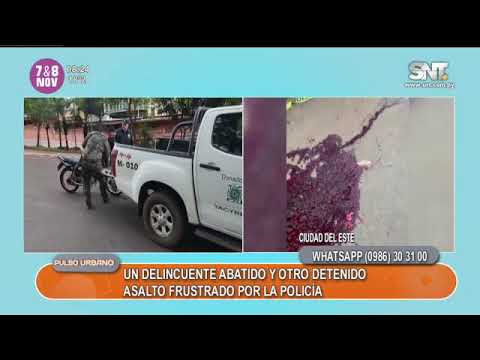 Delincuente fue abatido tras asalto frustrado por la policía en Ciudad del Este