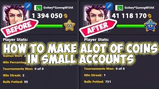 8 Ball Pool - BEST WAY TO GET alot of COINS (must watch) - Miniclip