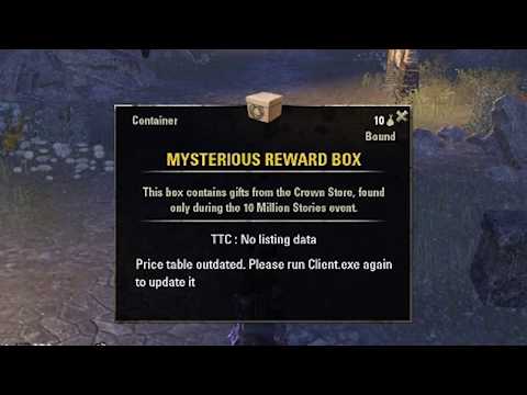 ESO:  #10MillionStories event opening 10 Mysterious Reward Box (Day 1)